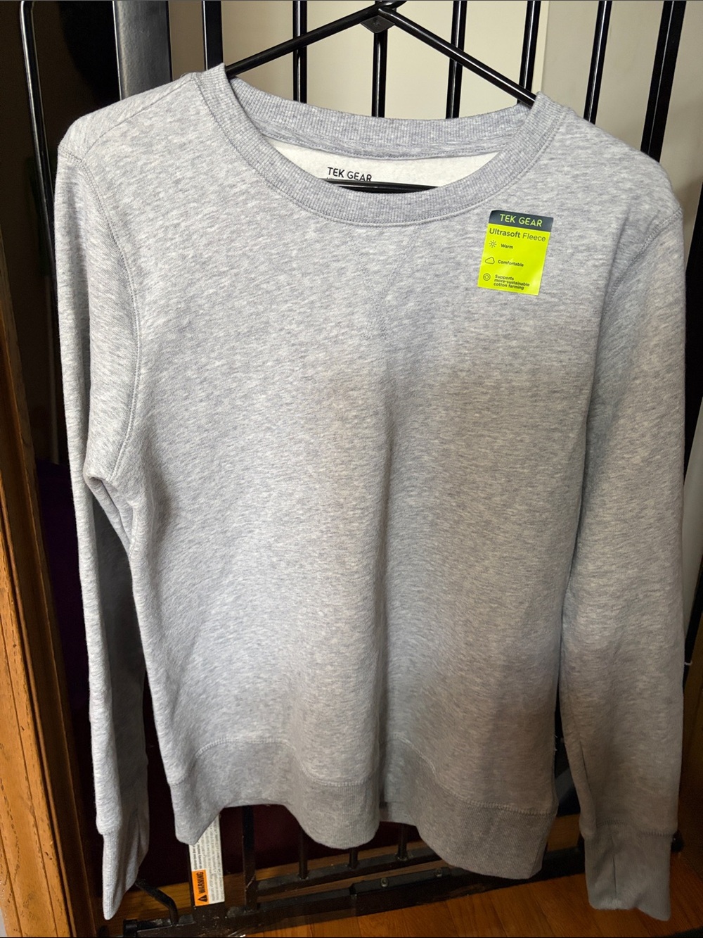 tek gear Light Gray Men's Crewneck Sweater